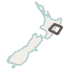 Map of the current region: Hawke's Bay. Map of the current region: Hawke's Bay.